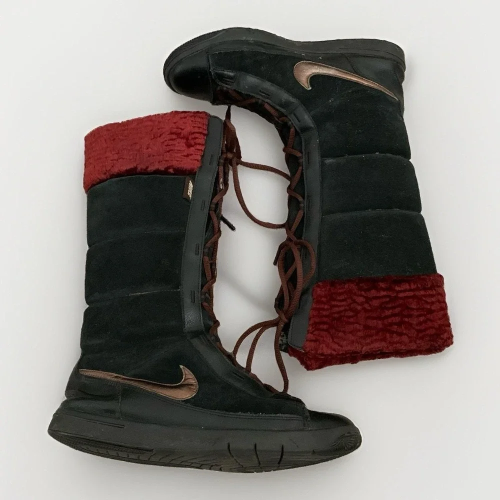Nike Y2K Winter High Tall Suede Sneaker Boots Women's Sz 8